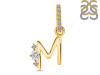 Cubic Zirconia Alphabet M Pendant CUZ-RDA-39.
