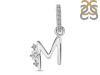 Cubic Zirconia Alphabet M Pendant CUZ-RDA-39.