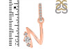 Cubic Zirconia Alphabet N Pendant CUZ-RDA-40.