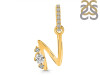 Cubic Zirconia Alphabet N Pendant CUZ-RDA-40.