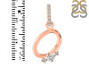 Cubic Zirconia Alphabet O Pendant CUZ-RDA-41.
