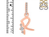 Cubic Zirconia Alphabet R Pendant CUZ-RDA-44.