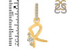 Cubic Zirconia Alphabet R Pendant CUZ-RDA-44.