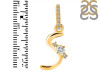 Cubic Zirconia Alphabet S Pendant CUZ-RDA-45.