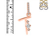 Cubic Zirconia Alphabet T Pendant CUZ-RDA-46.
