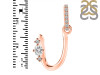 Cubic Zirconia Alphabet U Pendant CUZ-RDA-47.