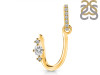 Cubic Zirconia Alphabet U Pendant CUZ-RDA-47.