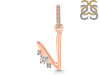 Cubic Zirconia Alphabet V Pendant CUZ-RDA-48.