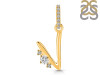Cubic Zirconia Alphabet V Pendant CUZ-RDA-48.