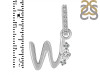 Cubic Zirconia Alphabet W Pendant CUZ-RDA-49.