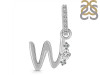 Cubic Zirconia Alphabet W Pendant CUZ-RDA-49.