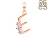 Cubic Zirconia Alphabet E Pendant CUZ-RDA-5.