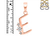 Cubic Zirconia Alphabet E Pendant CUZ-RDA-5.