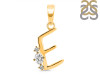 Cubic Zirconia Alphabet E Pendant CUZ-RDA-5.