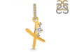Cubic Zirconia Alphabet X Pendant CUZ-RDA-50.