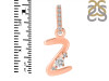 Cubic Zirconia Alphabet Z Pendant CUZ-RDA-52.