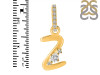 Cubic Zirconia Alphabet Z Pendant CUZ-RDA-52.