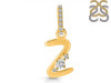 Cubic Zirconia Alphabet Z Pendant CUZ-RDA-52.