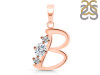 Cubic Zirconia Alphabet B Pendant CUZ-RDA-54.