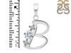 Cubic Zirconia Alphabet B Pendant CUZ-RDA-54.