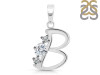 Cubic Zirconia Alphabet B Pendant CUZ-RDA-54.