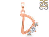 Cubic Zirconia Alphabet D Pendant CUZ-RDA-56.