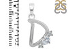 Cubic Zirconia Alphabet D Pendant CUZ-RDA-56.
