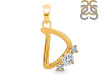 Cubic Zirconia Alphabet D Pendant CUZ-RDA-56.