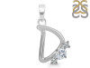 Cubic Zirconia Alphabet D Pendant CUZ-RDA-56.