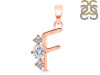 Cubic Zirconia Alphabet F Pendant CUZ-RDA-58.