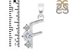 Cubic Zirconia Alphabet F Pendant CUZ-RDA-58.