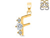 Cubic Zirconia Alphabet F Pendant CUZ-RDA-58.