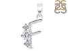Cubic Zirconia Alphabet F Pendant CUZ-RDA-58.
