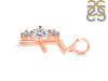 Cubic Zirconia Alphabet F Pendant CUZ-RDA-58.