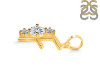Cubic Zirconia Alphabet F Pendant CUZ-RDA-58.