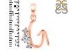 Cubic Zirconia Alphabet G Pendant CUZ-RDA-59.