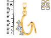 Cubic Zirconia Alphabet G Pendant CUZ-RDA-59.