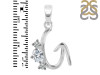 Cubic Zirconia Alphabet G Pendant CUZ-RDA-59.