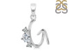 Cubic Zirconia Alphabet G Pendant CUZ-RDA-59.