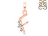 Cubic Zirconia Alphabet F Pendant CUZ-RDA-6.