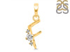 Cubic Zirconia Alphabet F Pendant CUZ-RDA-6.