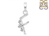 Cubic Zirconia Alphabet F Pendant CUZ-RDA-6.