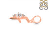 Cubic Zirconia Alphabet F Pendant CUZ-RDA-6.