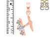 Cubic Zirconia Alphabet H Pendant CUZ-RDA-60.