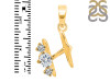 Cubic Zirconia Alphabet H Pendant CUZ-RDA-60.