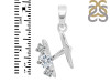 Cubic Zirconia Alphabet H Pendant CUZ-RDA-60.