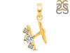 Cubic Zirconia Alphabet H Pendant CUZ-RDA-60.