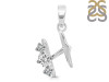 Cubic Zirconia Alphabet H Pendant CUZ-RDA-60.