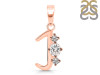 Cubic Zirconia Alphabet J Pendant CUZ-RDA-62.