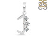 Cubic Zirconia Alphabet J Pendant CUZ-RDA-62.